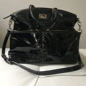 Dooney & Bourke Black Patent Pocket satchel